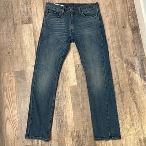 Levis 513 Mens Jeans Slim Straight Blue Denim Red Tab Flex Pants Tag 32x32